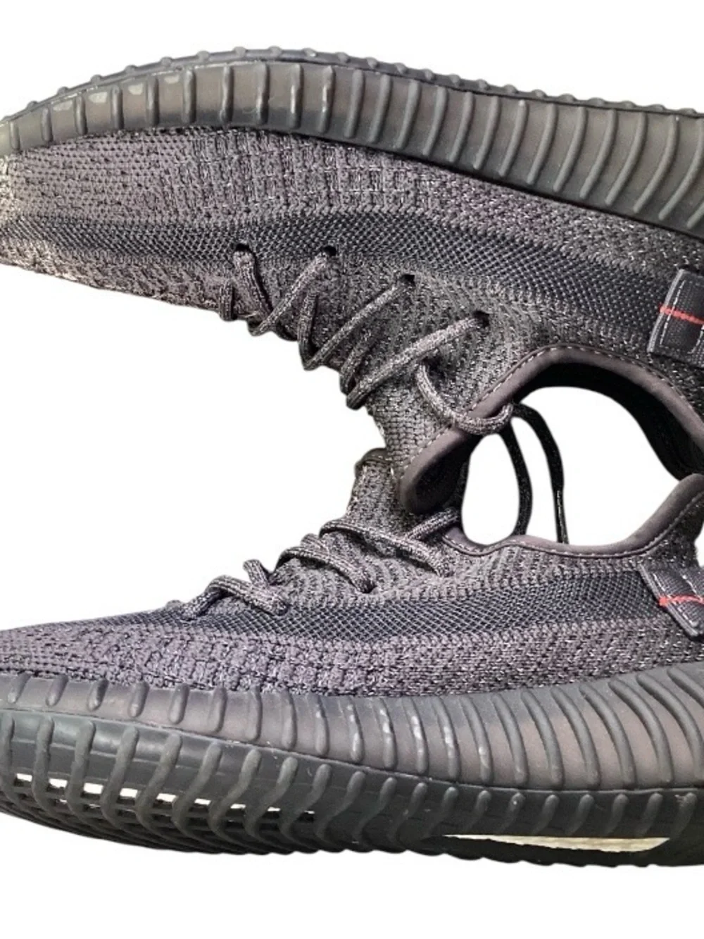 Yeezy Boost 350 V2 black reflective sneakers size 7.5